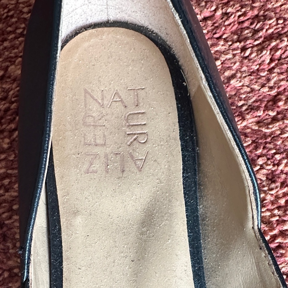 Naturalizer Black Square-Toe Flats - Picture 2 of 5